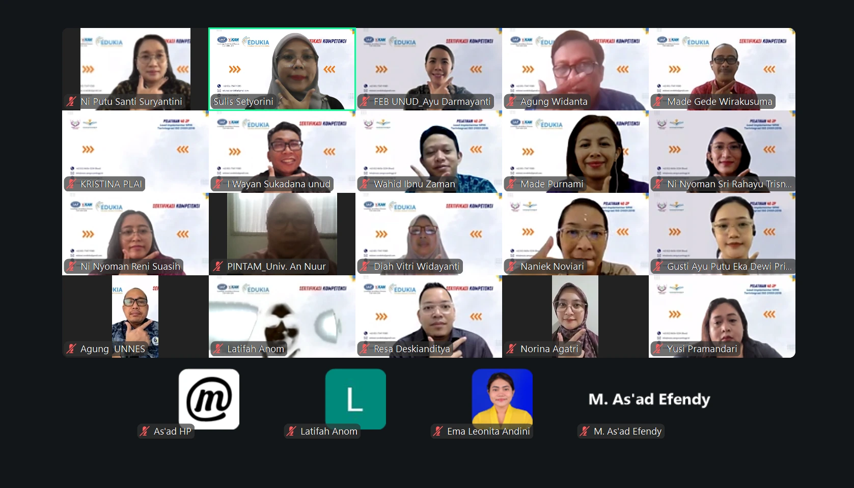 LSP EDUKIA Selenggarakan Sertifikasi Lead Implementer SPMI untuk Penguatan Mutu Pendidikan Nasional